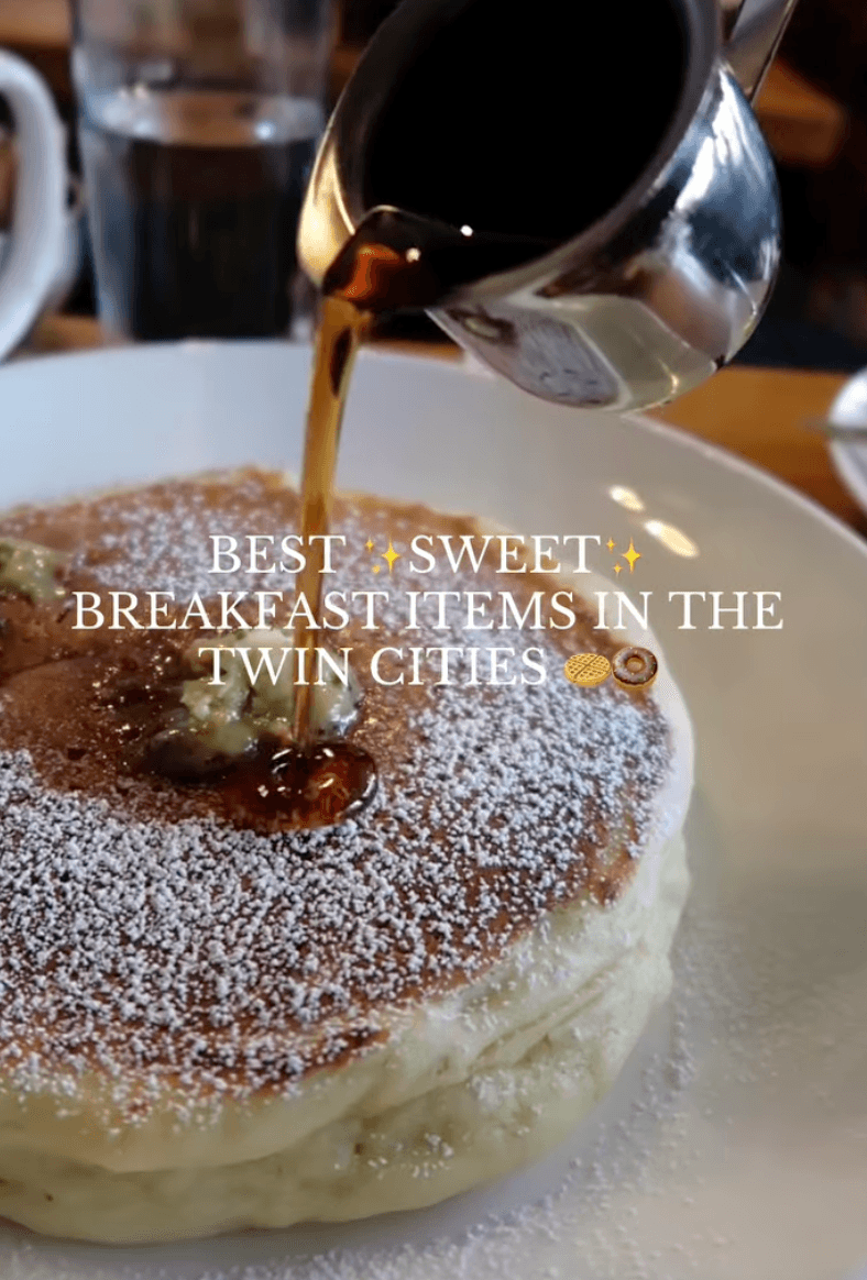 Best sweet breakfast items in the Twin Cities — fluffy pancakes with syrup